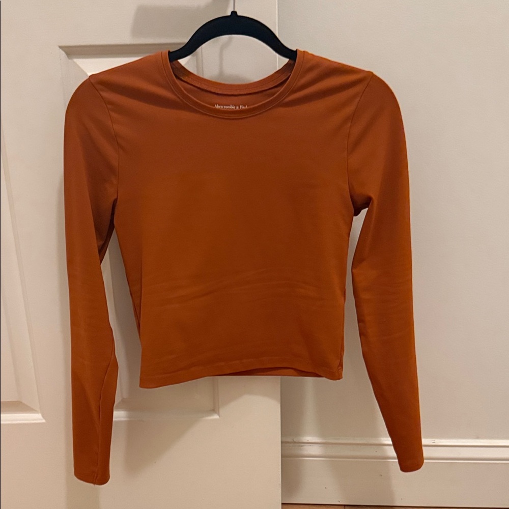 Abercrombie Women's Rust Long Sleeve Top